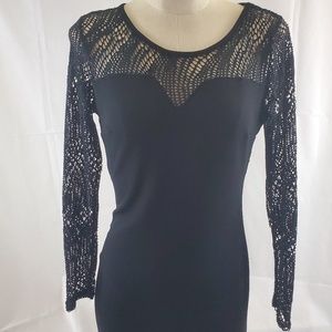 Little Black Dress Long Sleeved Size Large EUC